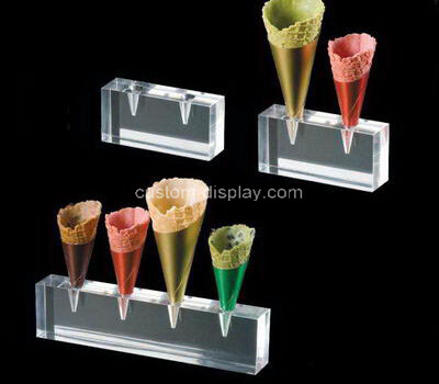 Acrylic Ice Cream Cone Holder / Chip Cone Holder / Counter Top Display Stand