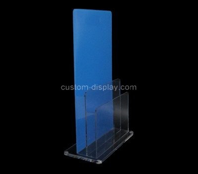 Custom vertical 2 pockets acrylic pamphlet holder