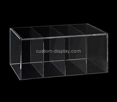 Custom 4 grids clear plexiglass box, custom acrylic box