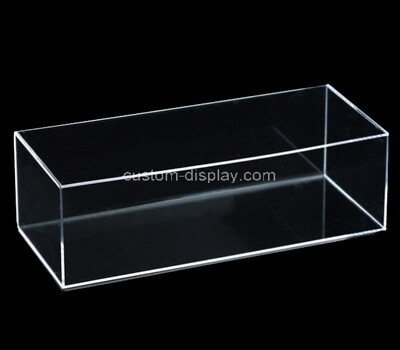 Custom long clear plexiglass 5 sided box, custom acrylic box