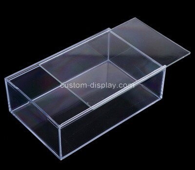 Custom clear plexiglass sliding lid box, acrylic display box