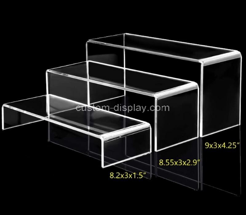 Acrylic manufacturer customize display risers rectangle stands shelf