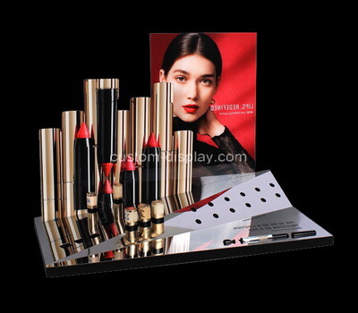 Acrylic lipstick display stand plexiglass makeup retail displays