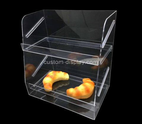 Acrylic countertop bread display case plexiglass show case