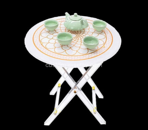 Acrylic afternoon tea table round plexiglass coffe table