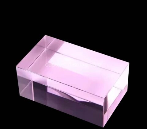 Custom wholesale translucent pink acrylic display block