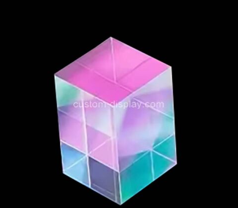 Custom wholesale rainbow acrylic display block
