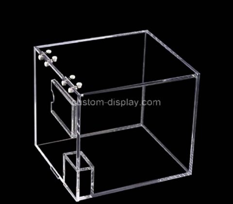 Custom wholesale acrylic display storage box with label holder