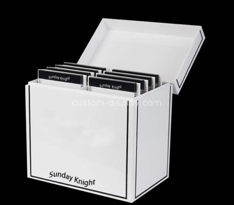 Custom wholesale acrylic fake lashes organizer box with lid