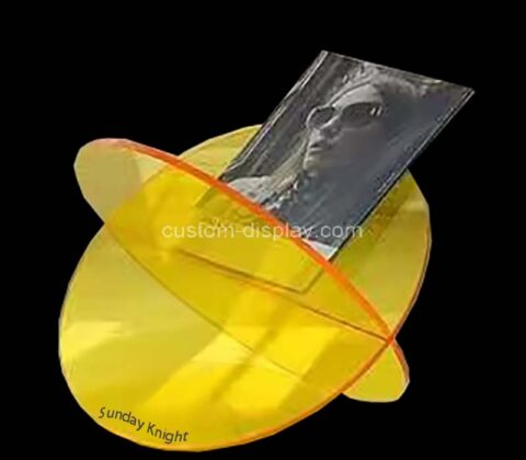 Custom wholesale acrylic desktop X shape magazine holder