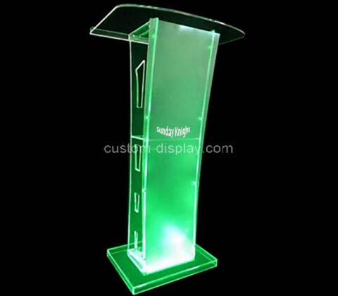 Custom wholesale acrylic podium with LED light