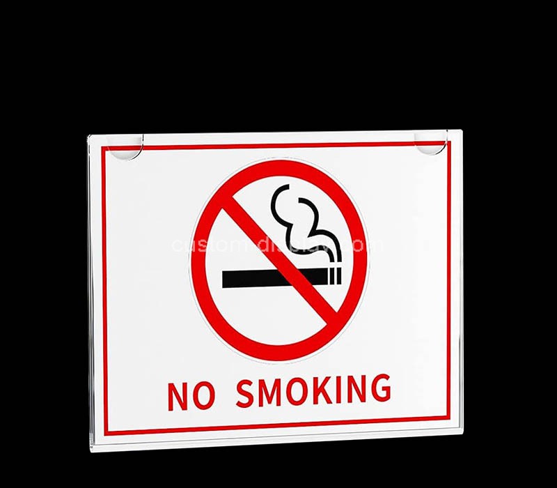 Custom wholesale acrylic wall mounted no smoking sign