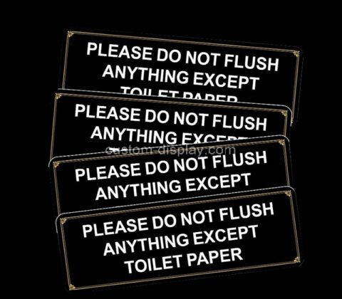 Custom wholesale acrylic toilet warning sign