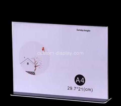 Custom wholesale acrylic countertop T shape sign holder