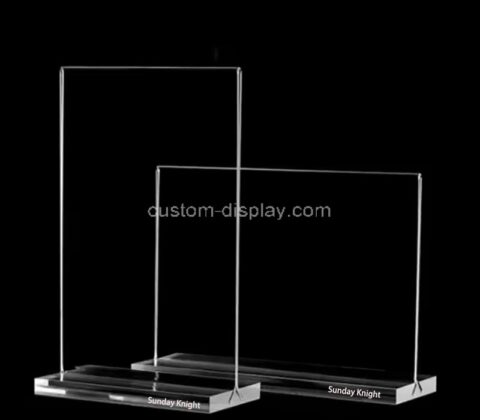 Custom wholesale acrylic vertical display table sign stand