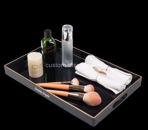 Custom wholesale acrylic bathroom tray with handles