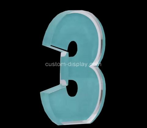 Custom wholesale acrylic laser cut number block