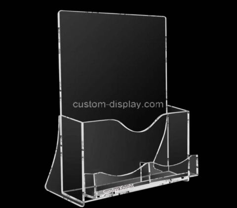 Custom wholesale acrylic pamhlet holder with business card holder