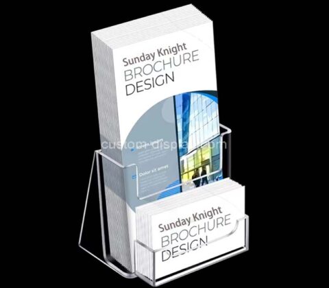 Custom wholesale acrylic leaflet holder with card holder