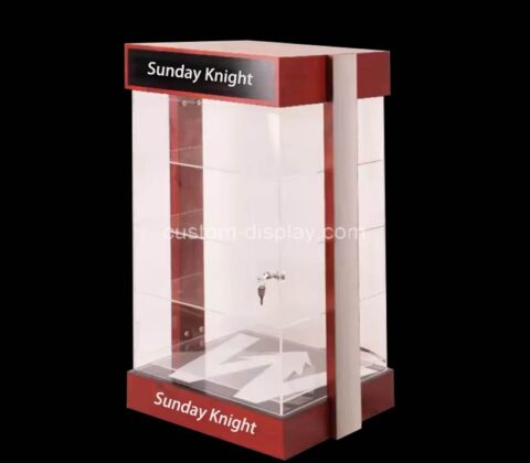 Custom acrylic LED display cabinet with lock