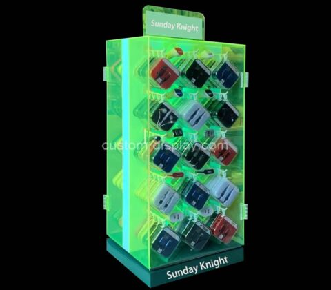 Custom acrylic LED phone accessories display cabinet