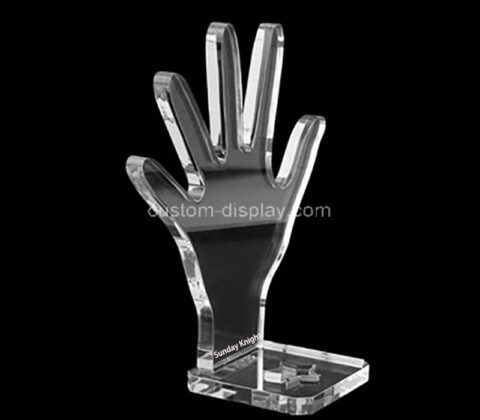 Custom wholesale acrylic hand shape rings display stand