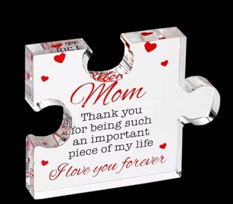 Wholesale custom acrylic block puzzle gift for Mom