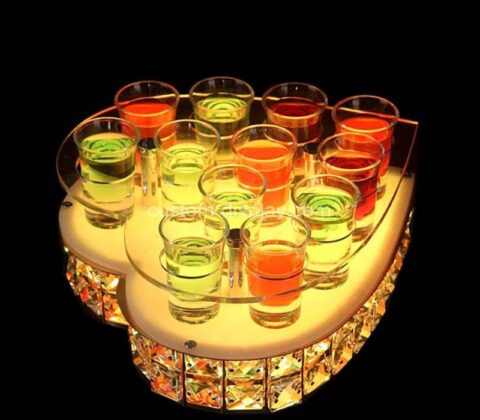 Wholesale custom acrylic bar shotglass LED holder