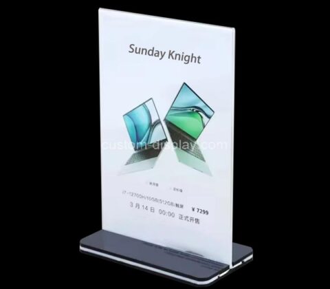 Wholesale custom acrylic T shape sign holder